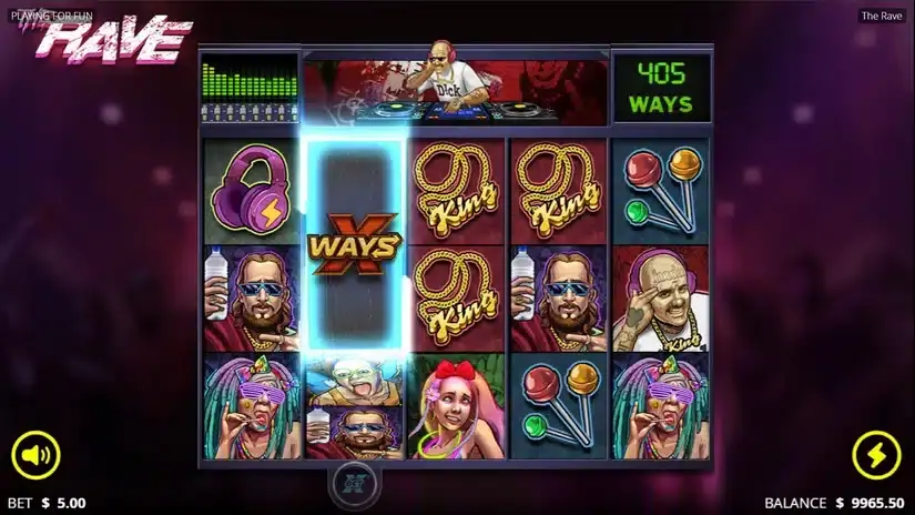 The Rave slot screenshot 2