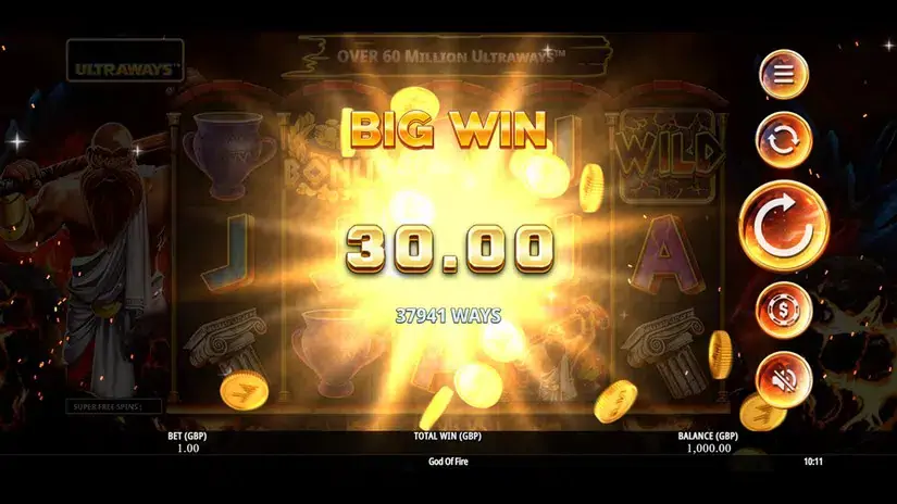 God of Fire slot screenshot 7