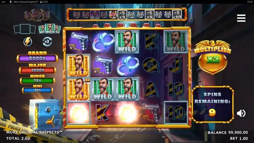 More Unusual Suspects slot screenshot 