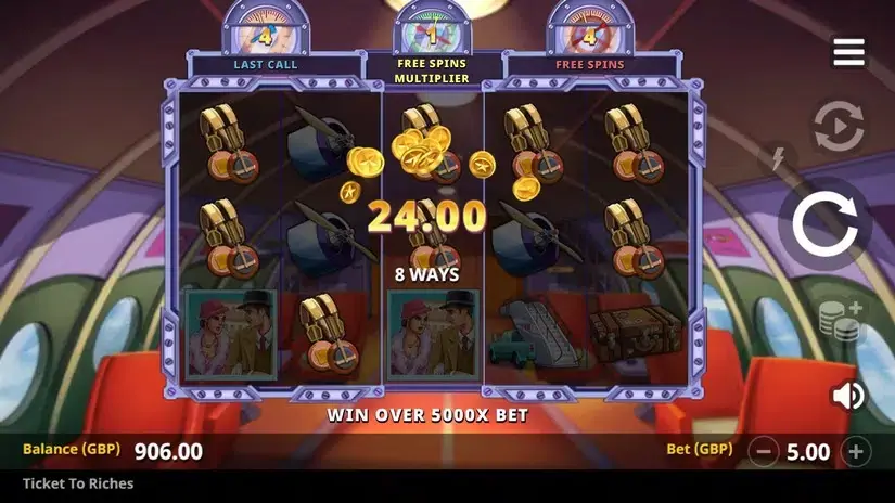 Ticket to Riches slot screenshot 3