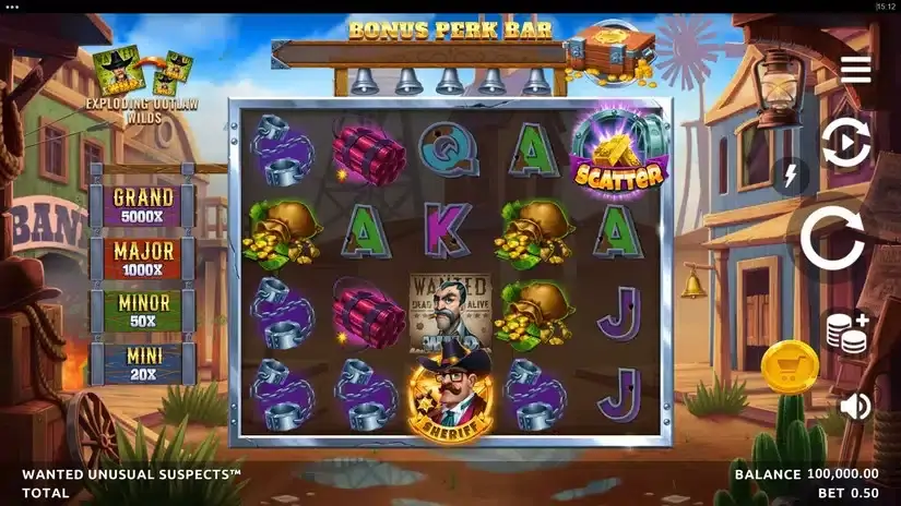 Wanted Unusual Suspects slot screenshot 