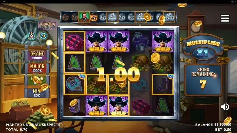 Wanted Unusual Suspects slot screenshot 