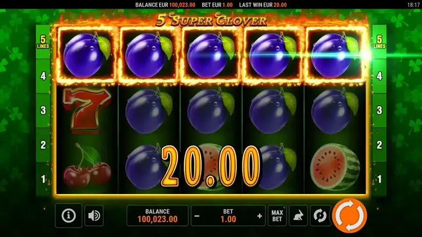 5 Super Clover slot screenshot 5