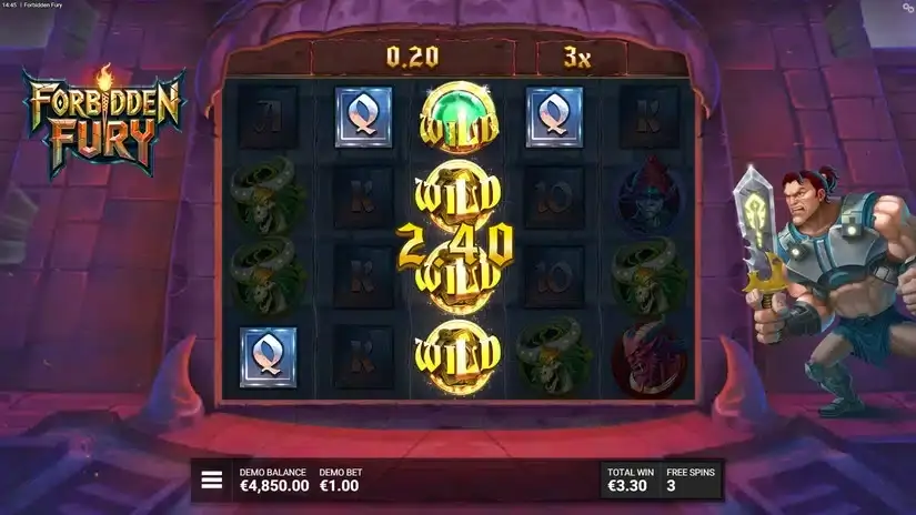 Forbidden Fury slot screenshot 
