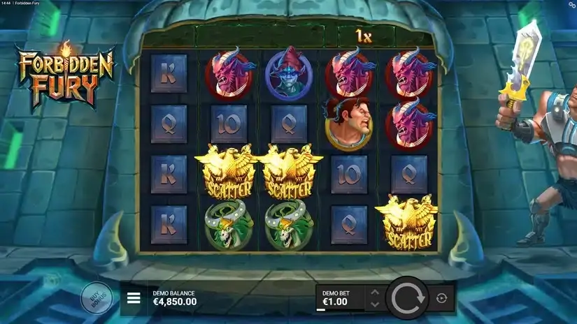 Forbidden Fury slot screenshot 2