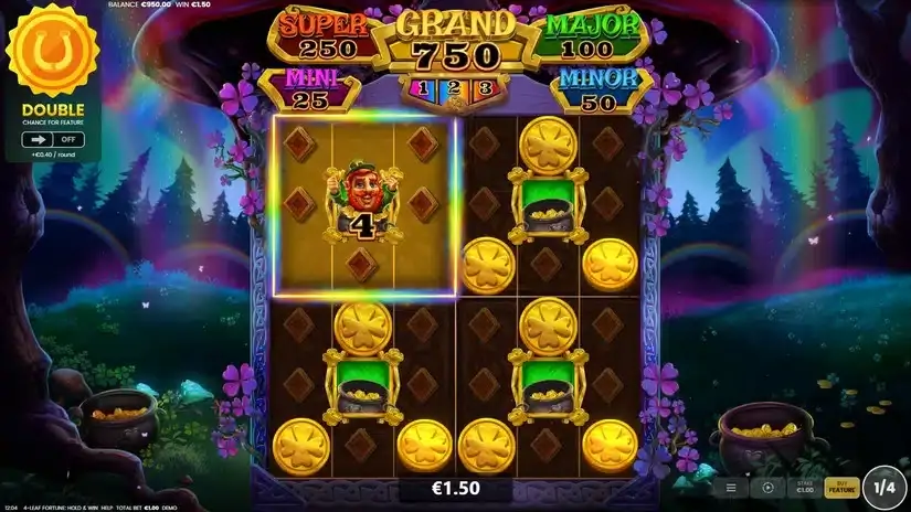4-Leaf Fortune: Hold & Win slot screenshot 3