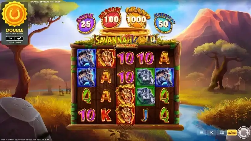 Savannah Gold Coin of the Wild slot screenshot 1