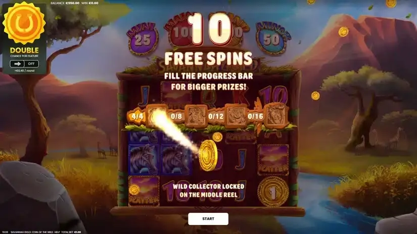 Savannah Gold Coin of the Wild slot screenshot 2