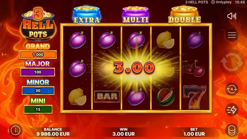 3 Hell Pots slot screenshot 3