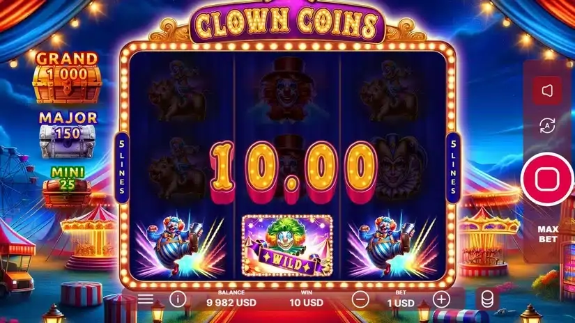 Clown Coins slot screenshot 3