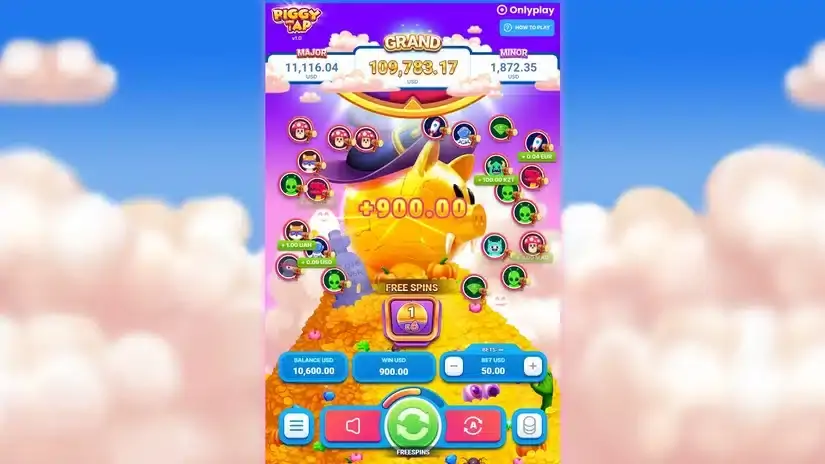 Piggy Tap Halloween slot screenshot 4