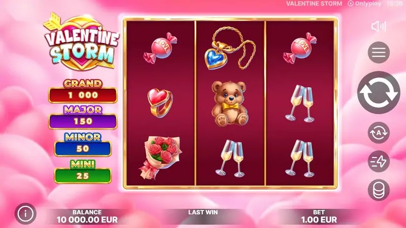 Valentine Storm slot screenshot 1