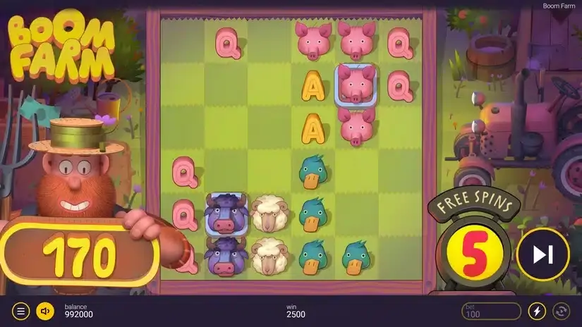 Boom Farm slot screenshot 