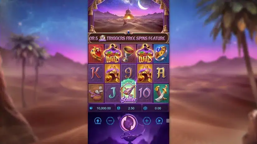 Genie’s 3 Wishes slot screenshot 