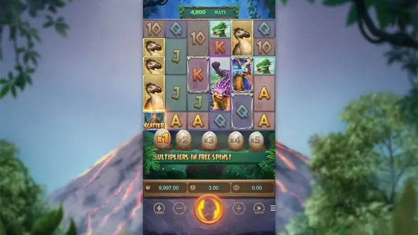 Jurassic Kingdom slot screenshot 