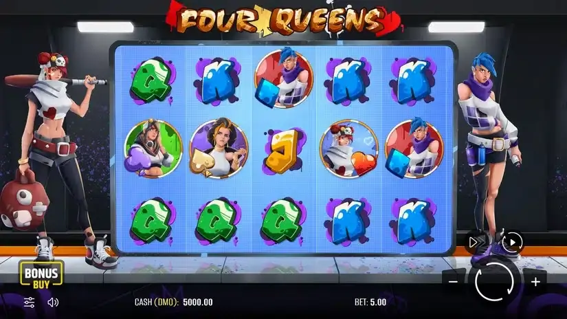 Four Queens slot screenshot 1