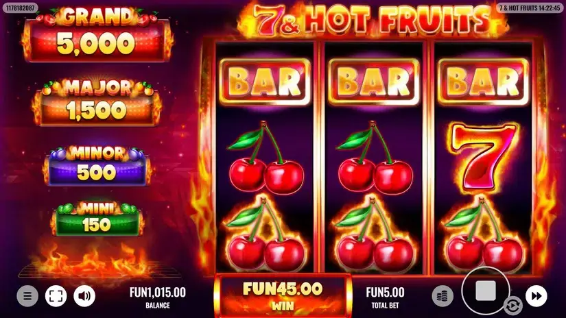 7 & Hot Fruits slot screenshot 3