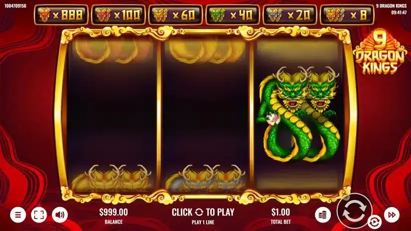 9 Dragon Kings slot screenshot 