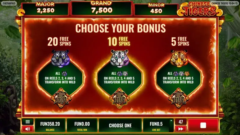 Chinese Tigers slot screenshot 4