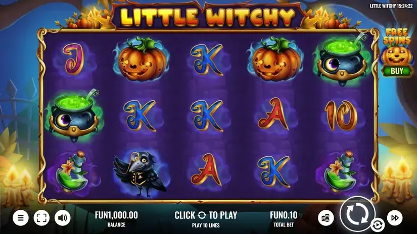 Little Witchy slot screenshot 1