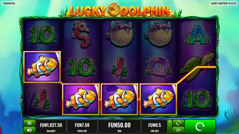 Lucky Dolphin slot screenshot 2
