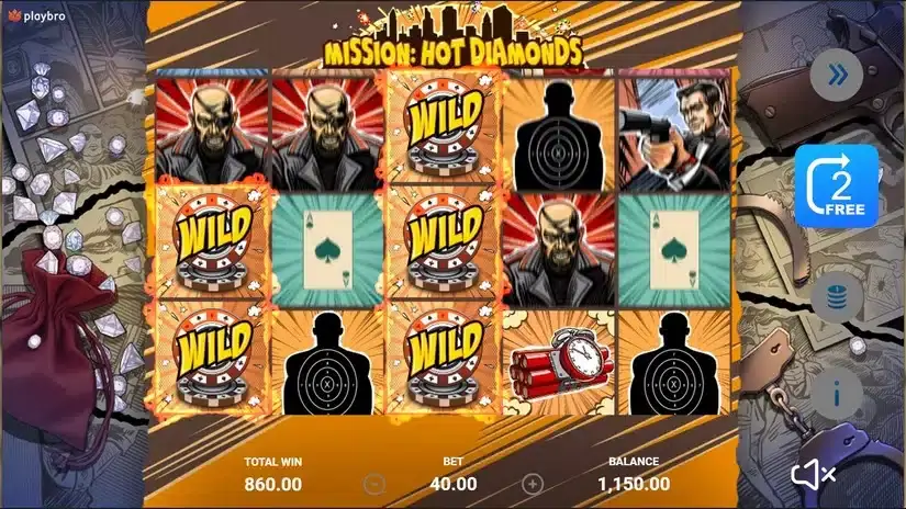 Mission: Hot diamond`s slot screenshot 4