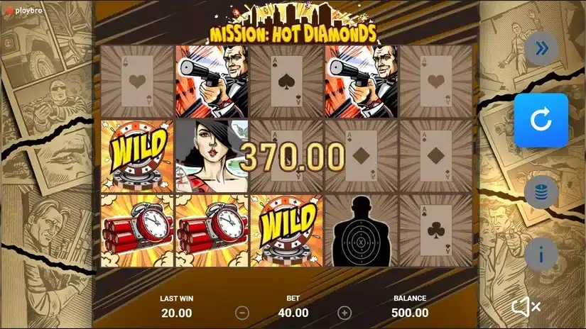 Mission: Hot diamond`s slot screenshot 2