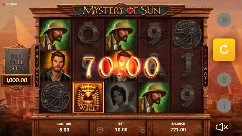 Mystery of Sun slot screenshot 2