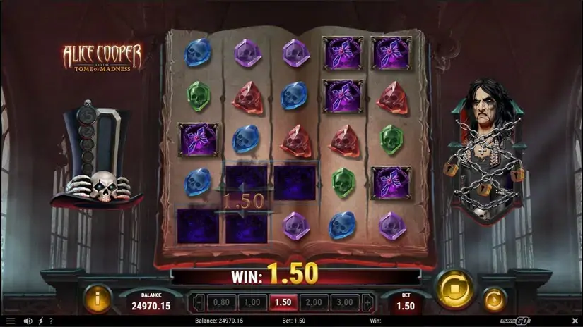 Alice Cooper and the Tome of Madness slot screenshot 