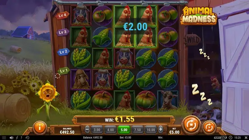 Animal Madness slot screenshot 2