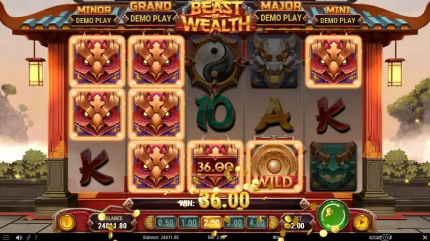 Beast of Wealth slot screenshot 3