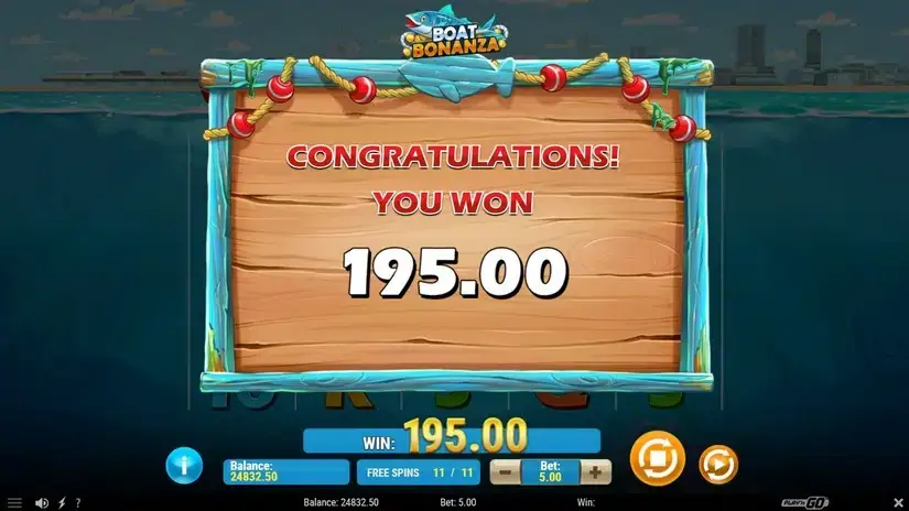 Boat Bonanza slot screenshot 