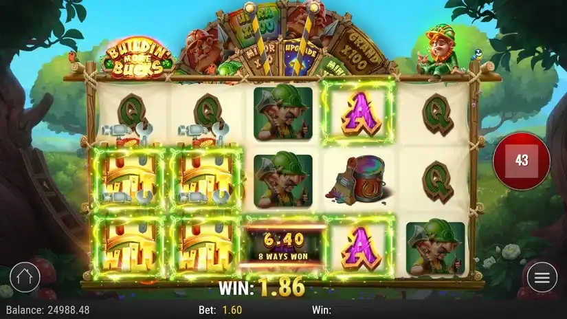 Buildin’ More Bucks slot screenshot 4