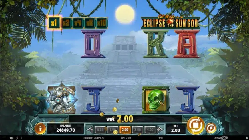 Cat Wilde in the Eclipse of the Sun God slot screenshot 2