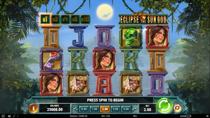Cat Wilde in the Eclipse of the Sun God slot screenshot 