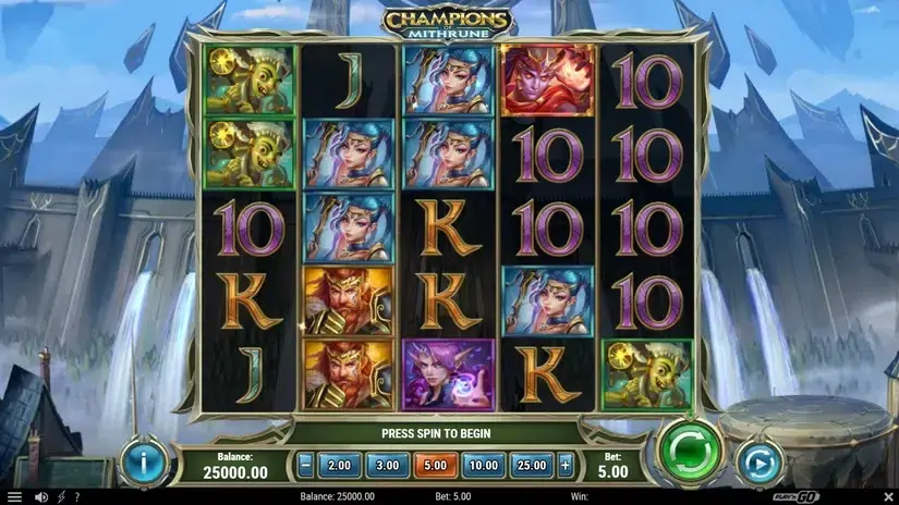 Champions of Mithrune slot screenshot 
