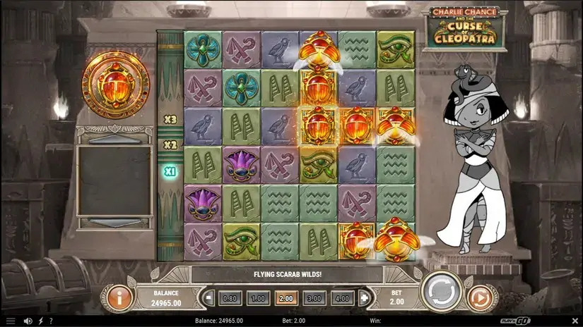 Charlie Chance and the Curse of Cleopatra slot screenshot 4