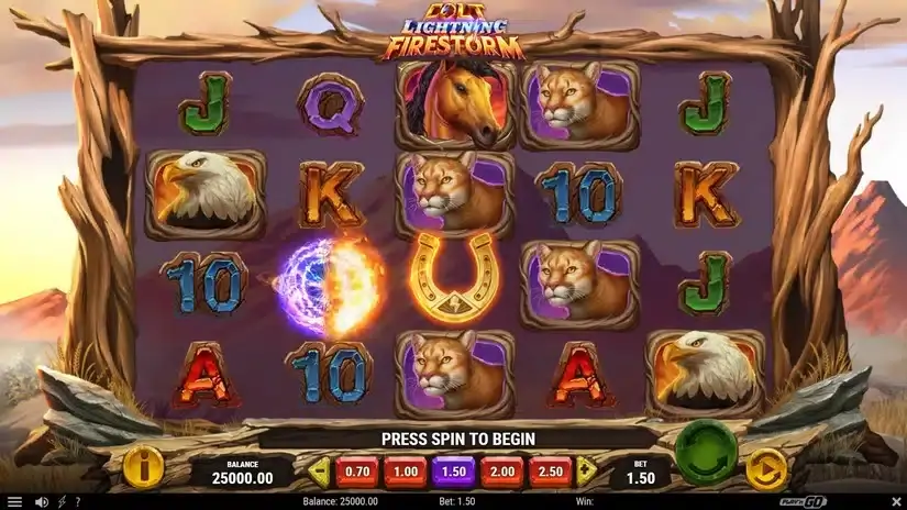 Colt Lightning Firestorm slot screenshot 