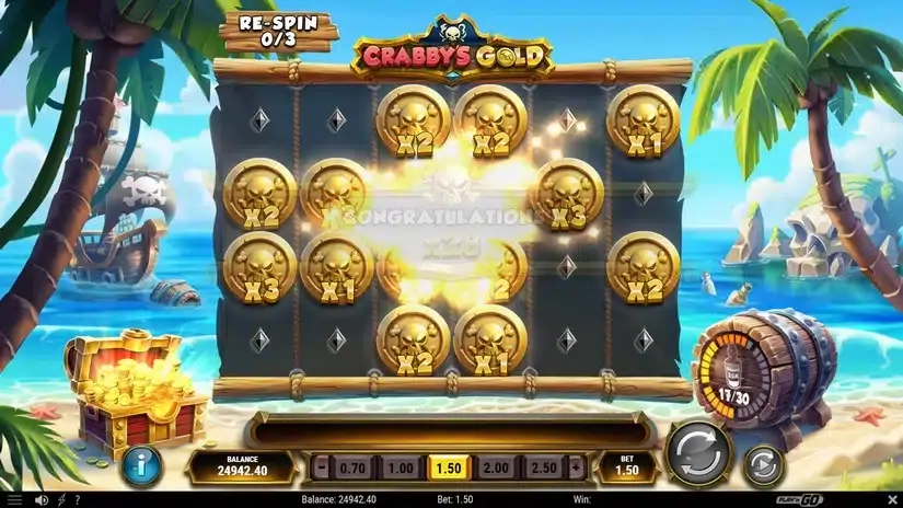 Crabby’s Gold slot screenshot 