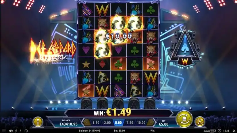Def Leppard Hysteria slot screenshot 5