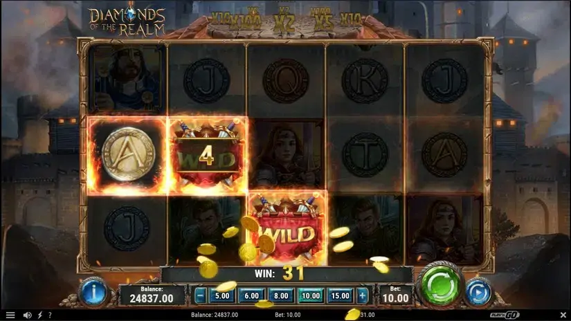 Diamonds of the Realm slot screenshot 1