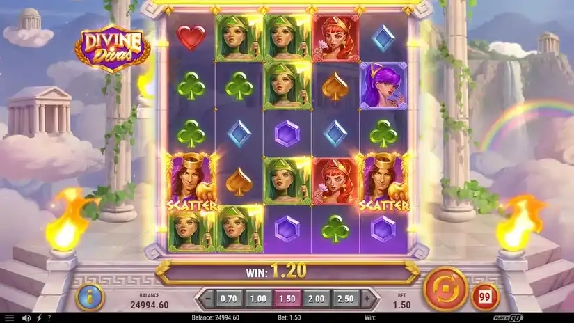 Divine Divas slot screenshot 3