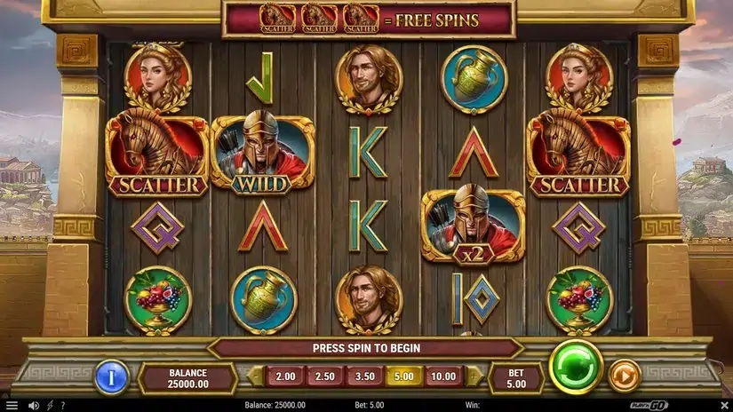 Gates of Troy slot screenshot 