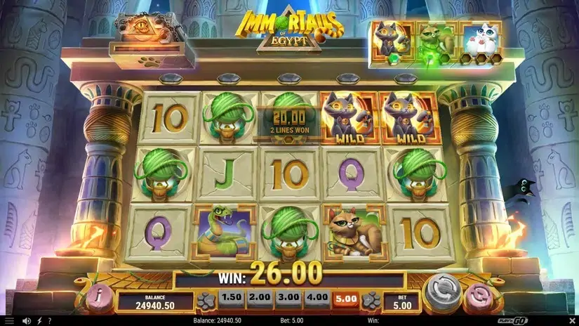 ImmorTails of Egypt slot screenshot 3