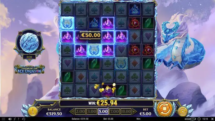 Legend of the Ice Dragon slot screenshot 3