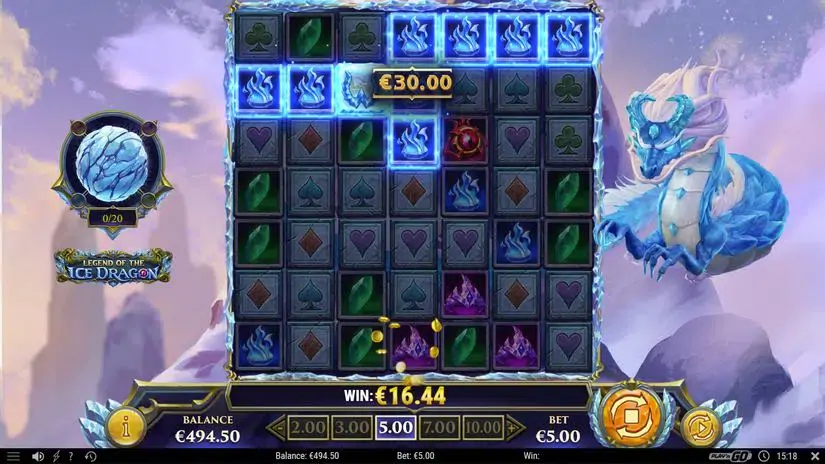 Legend of the Ice Dragon slot screenshot 2