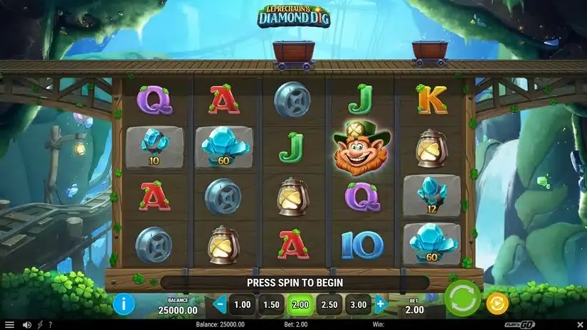 Leprechaun’s Diamond Dig slot screenshot 