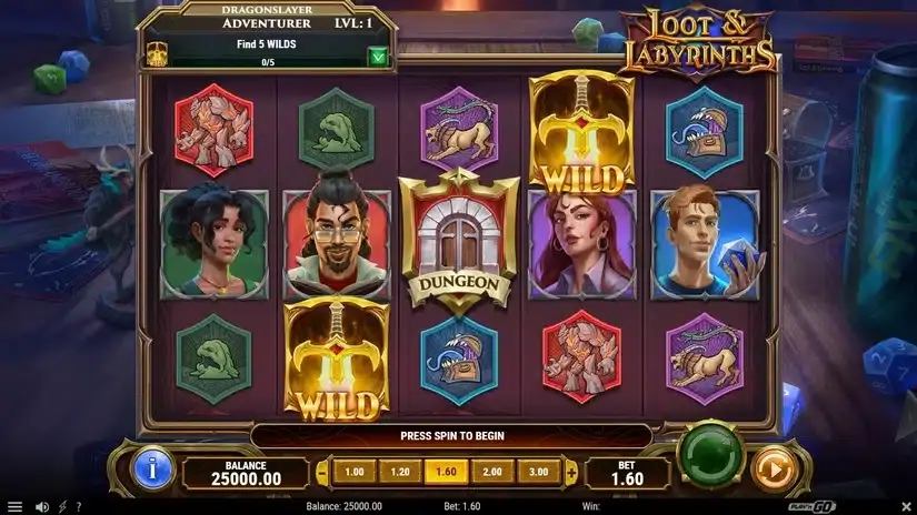 Loot & Labyrinths slot screenshot 
