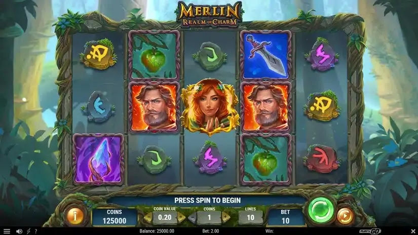 Merlin Realm of Charm slot screenshot 