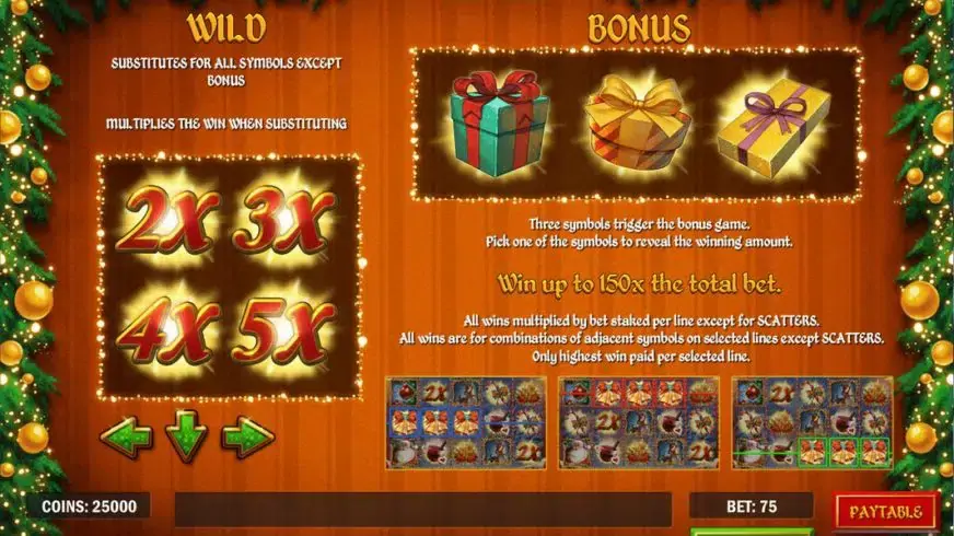 Merry Xmas slot screenshot 2